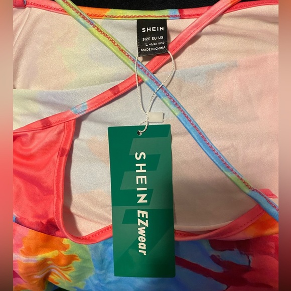 Tie Dye Split Thigh Dress - Picture 3 of 4